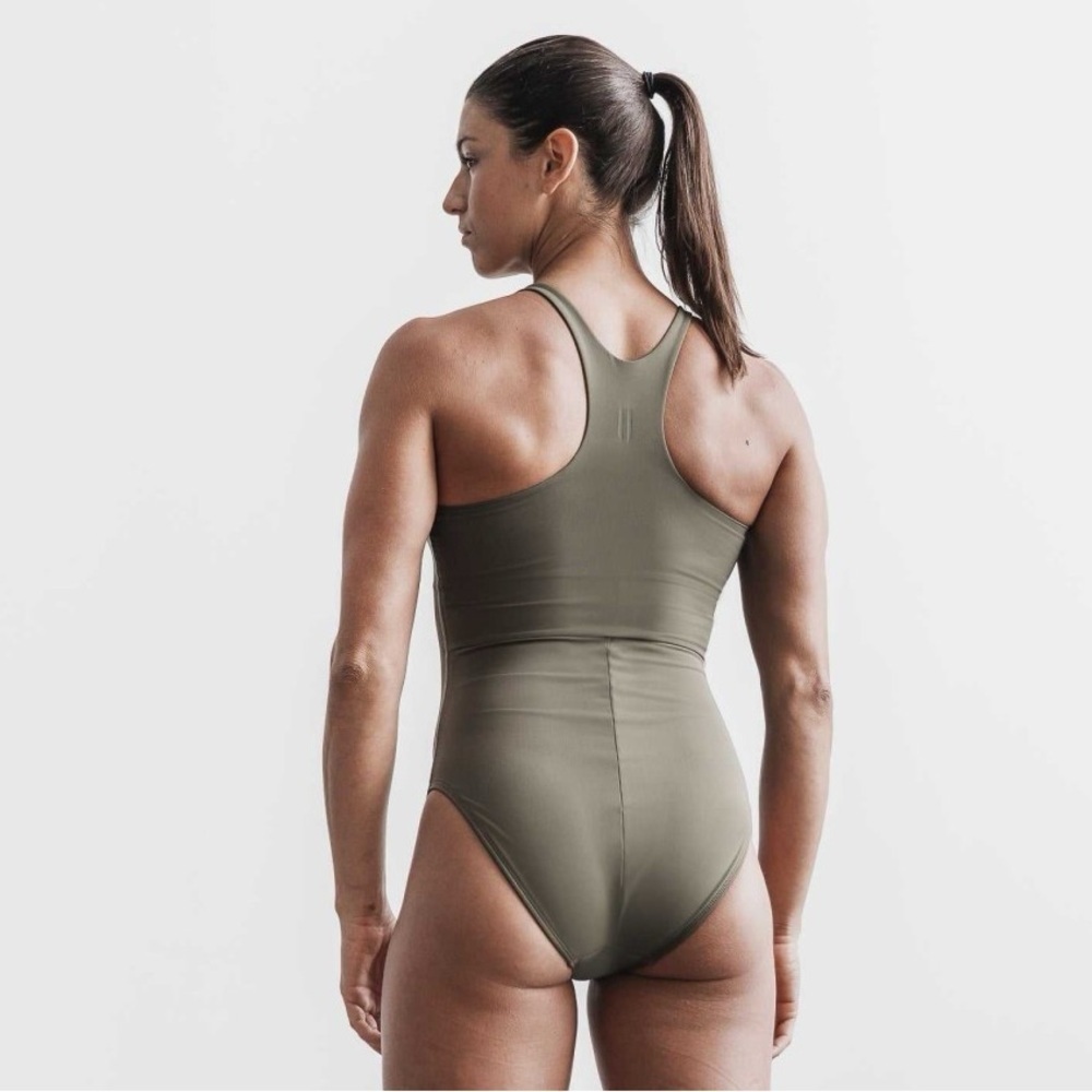 NWT NOBULL Women’s Swim One Piece Swimsuit - Small - Army Green